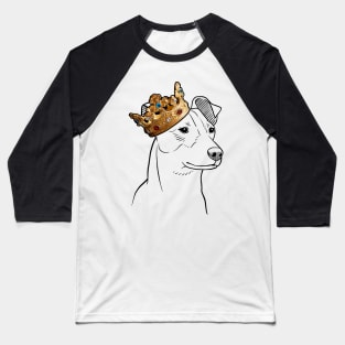 Jack Russell Dog King Queen Wearing Crown Baseball T-Shirt